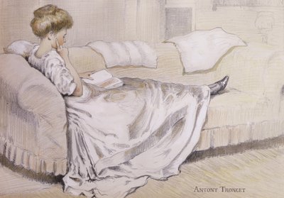 Meisje dat leest door Antony Troncet